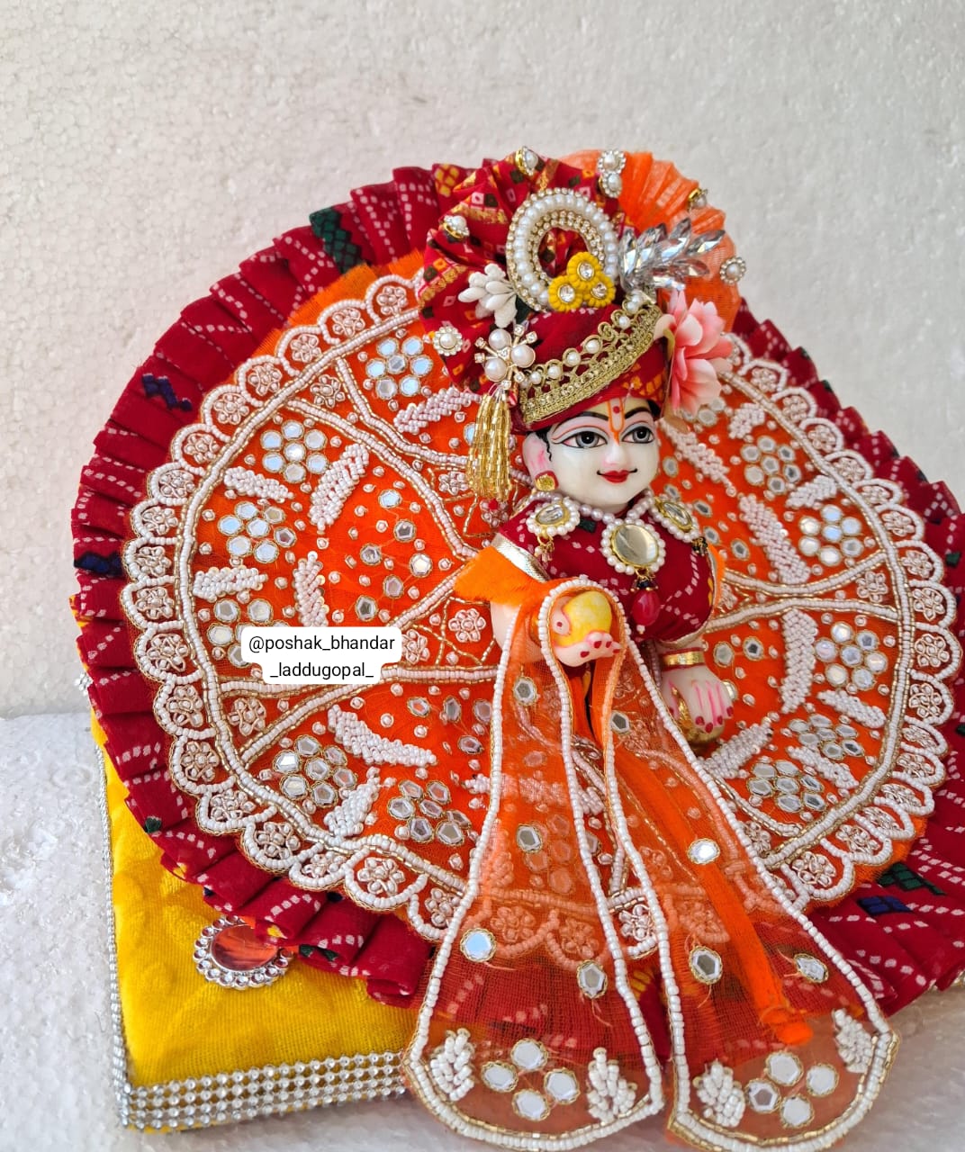 Beautiful heavy pure handwork dress with pagdi and patka