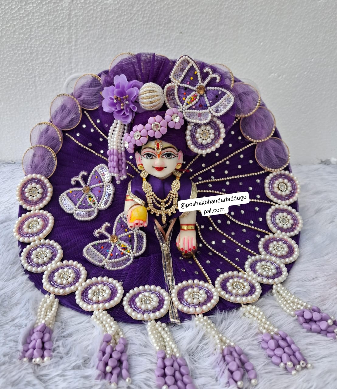 Butterfly dress with heavy pagdi