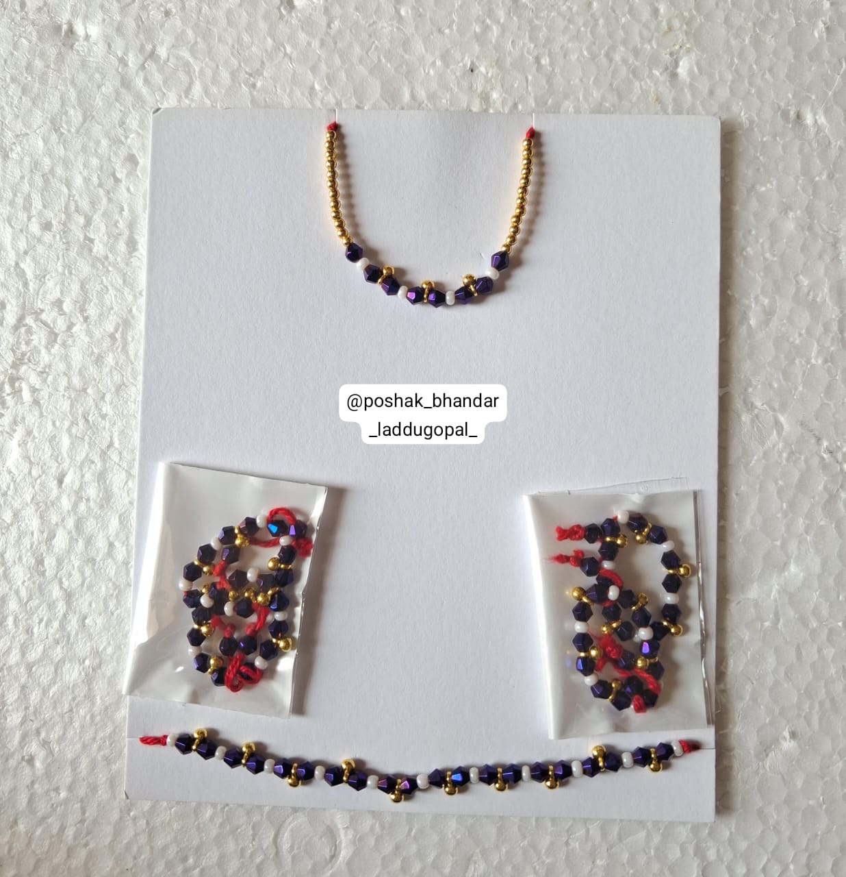 Crystal stone nazariya set