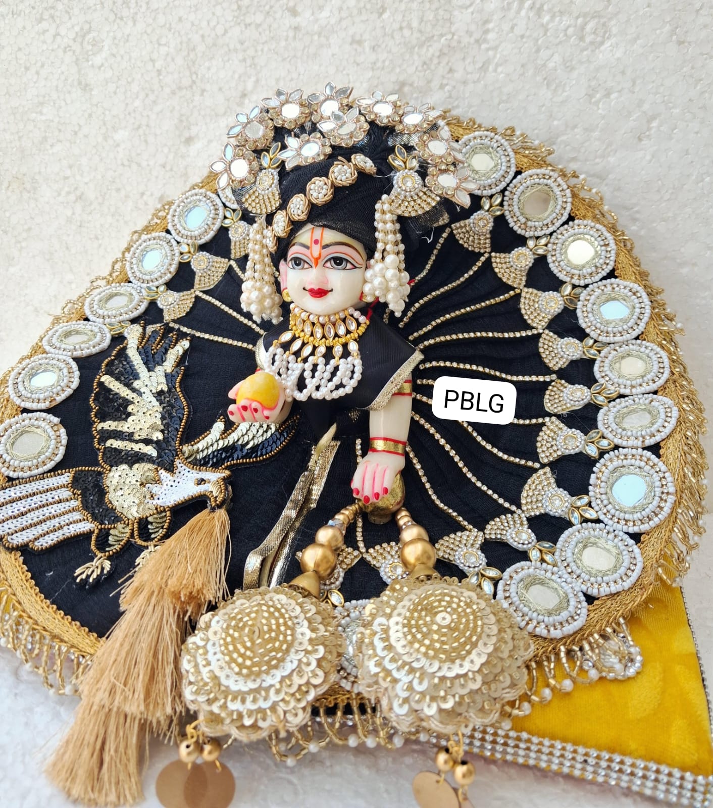 Bird poshak for Thakur ji