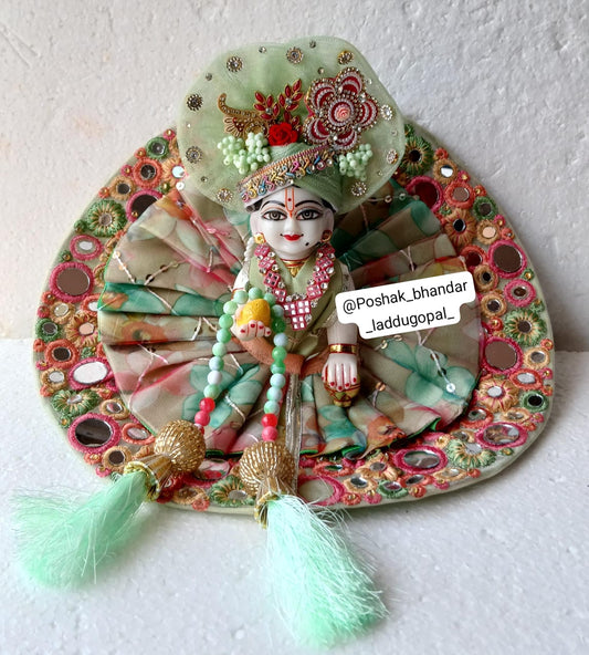 Mirror work poshak with pagdi