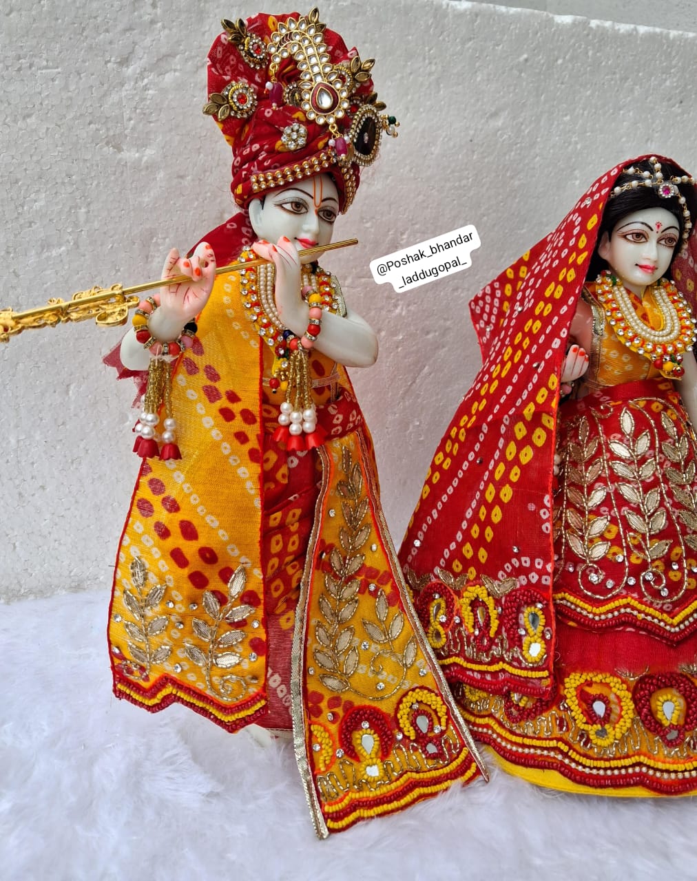 Heavy handwork radhakrishna dress