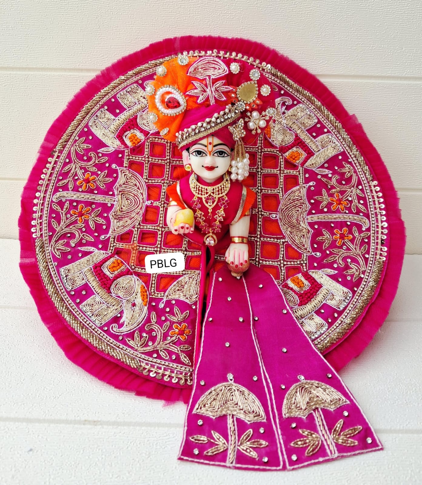 Royal pure zari work handwork poshak 0 to 7 size