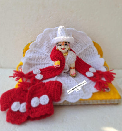 White Red dress  jacket with muffler