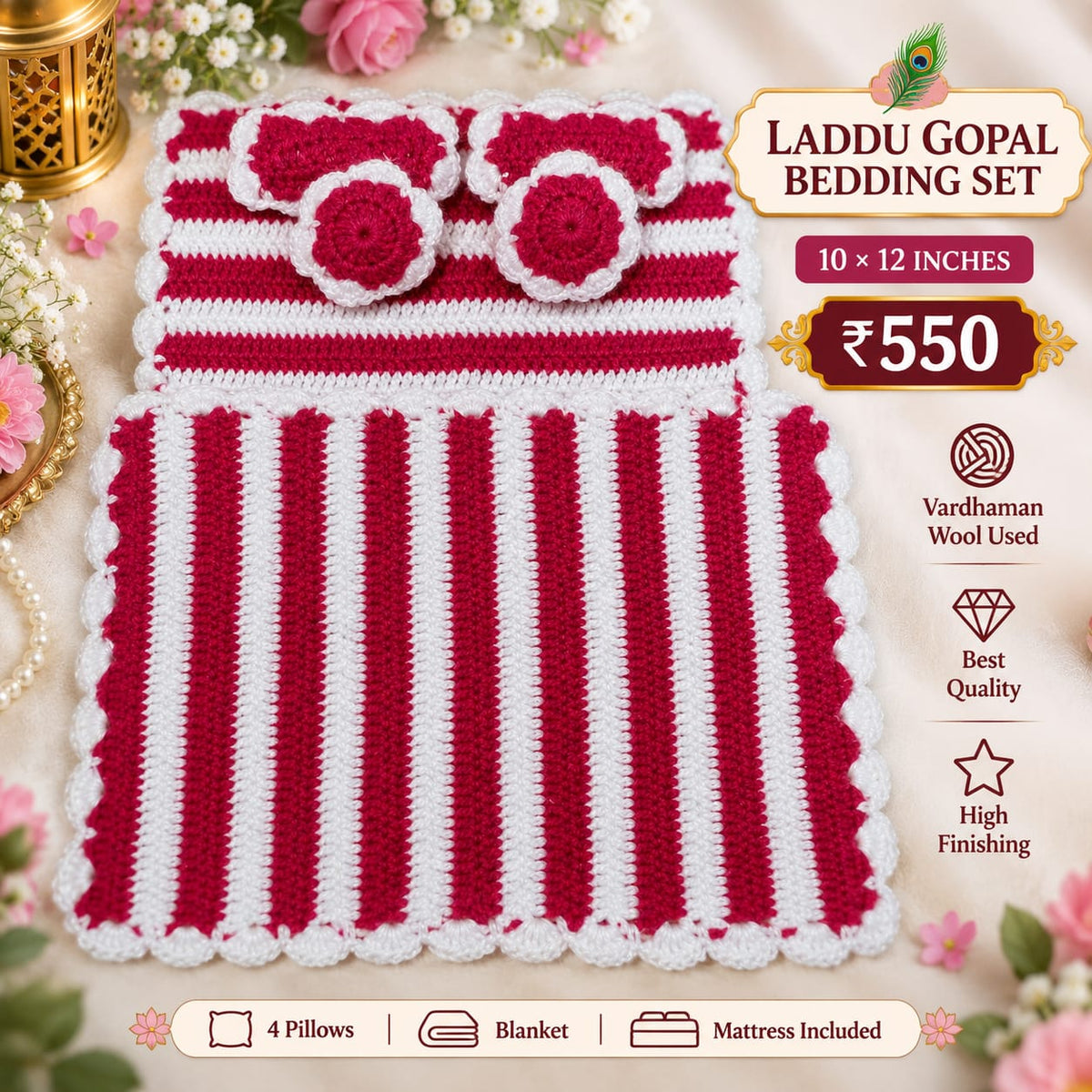 Laddugopal bedding set best quality
