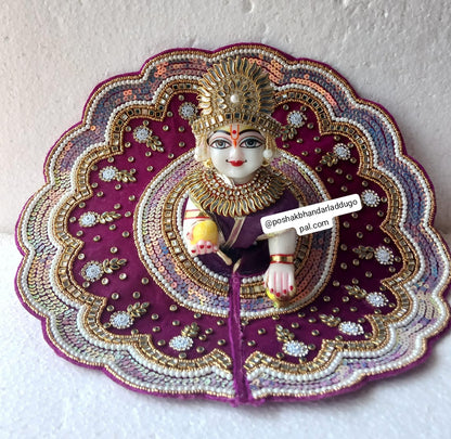 Royal kundan dress with kundan mukut
