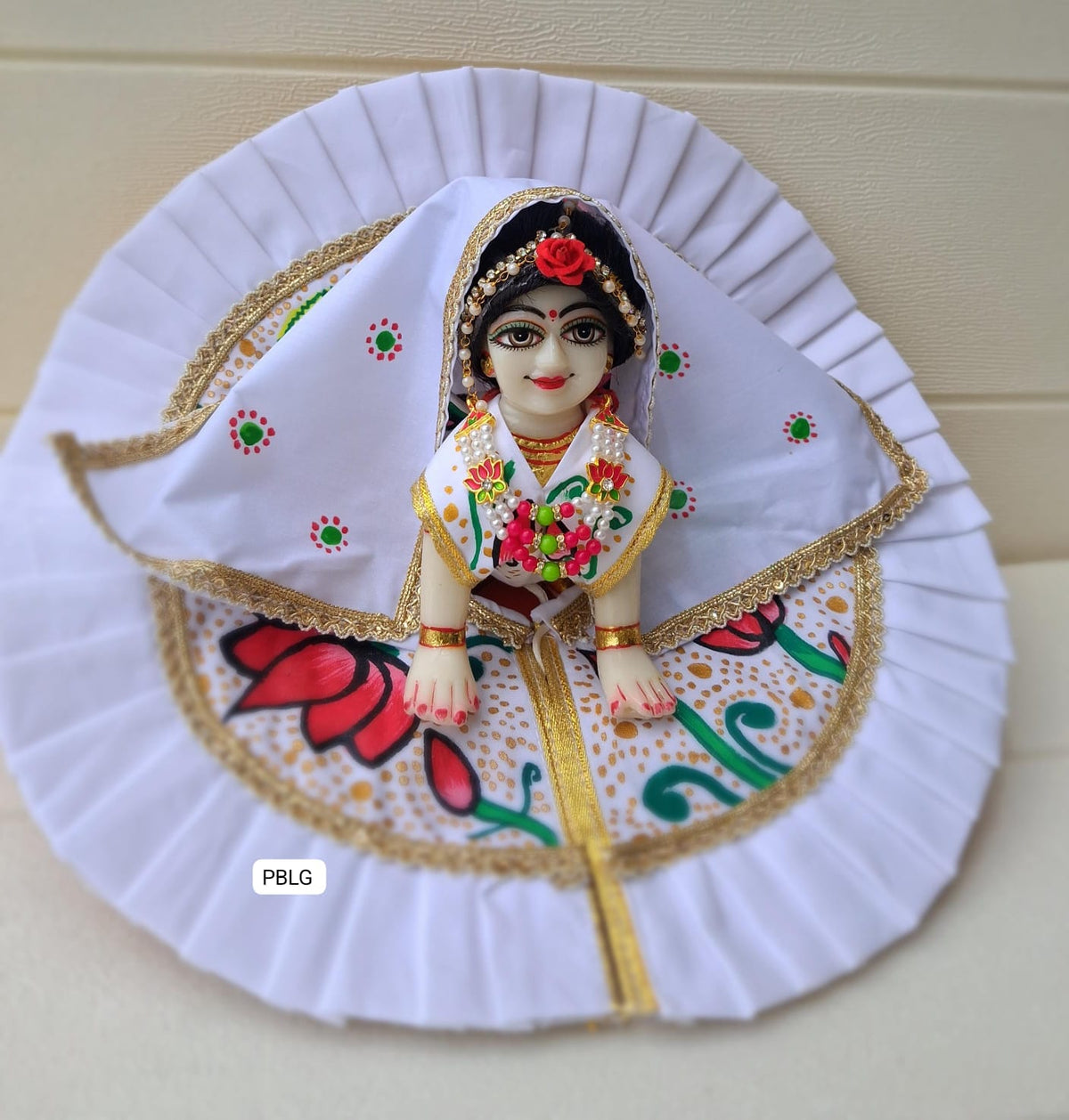 Radharani handpainted dress with duppata