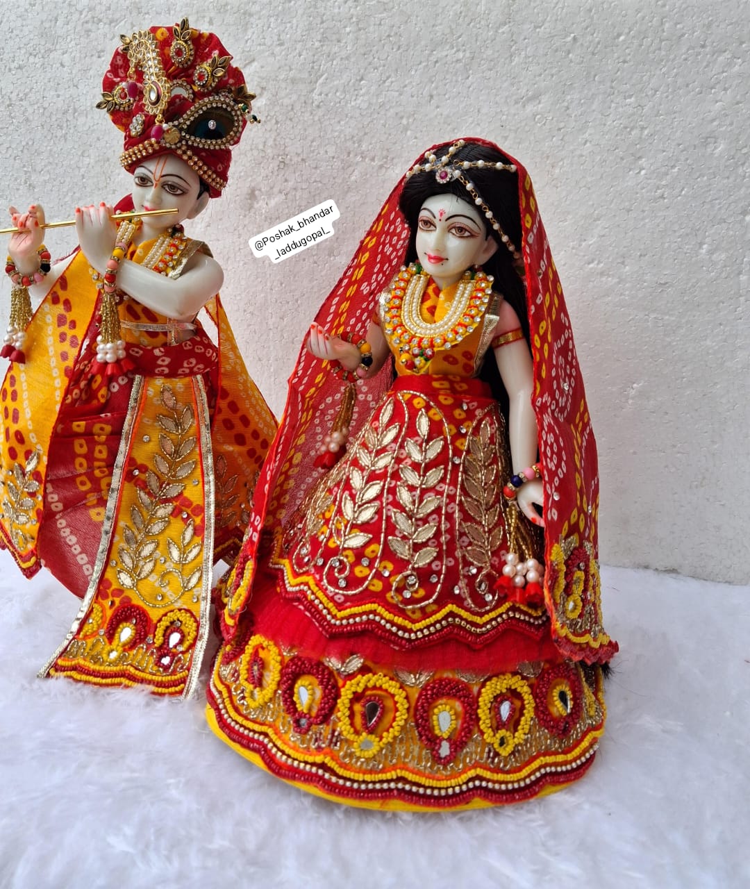 Heavy handwork radhakrishna dress