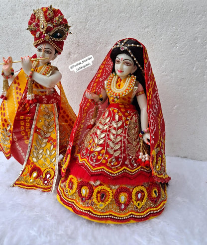 Heavy handwork radhakrishna dress