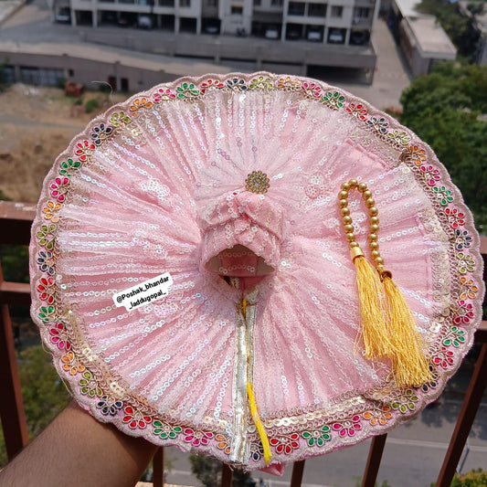 Net dress with pagdi