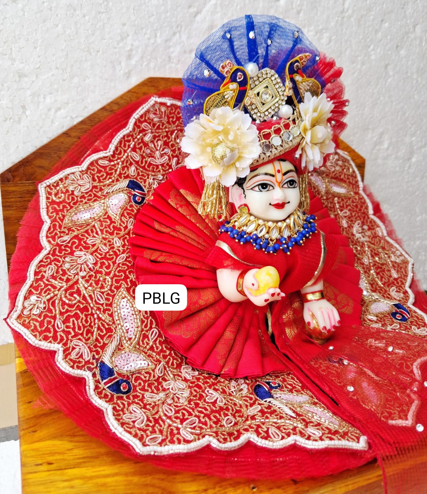 Janmashtami special handwork dress with pagdi and patka