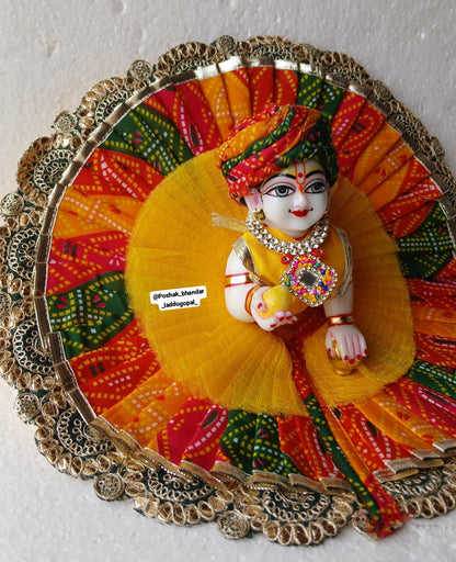 Bandhini heavy dress with pagdi