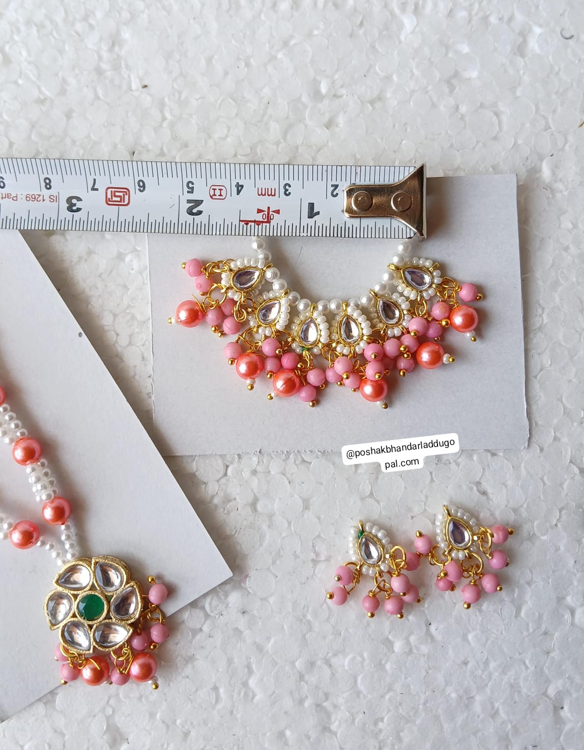 Heavy mala + choker + earing set