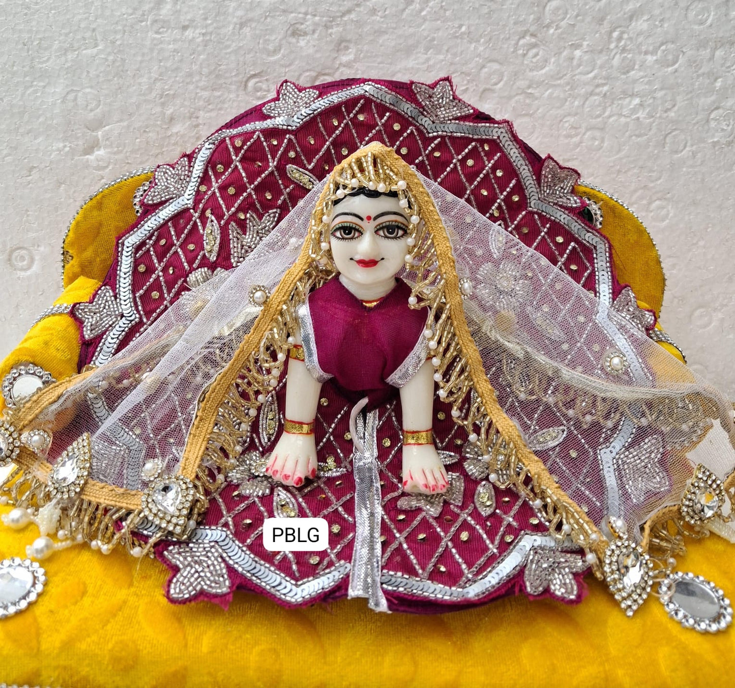 Heavy zardosi work poshak + heavy dupatta