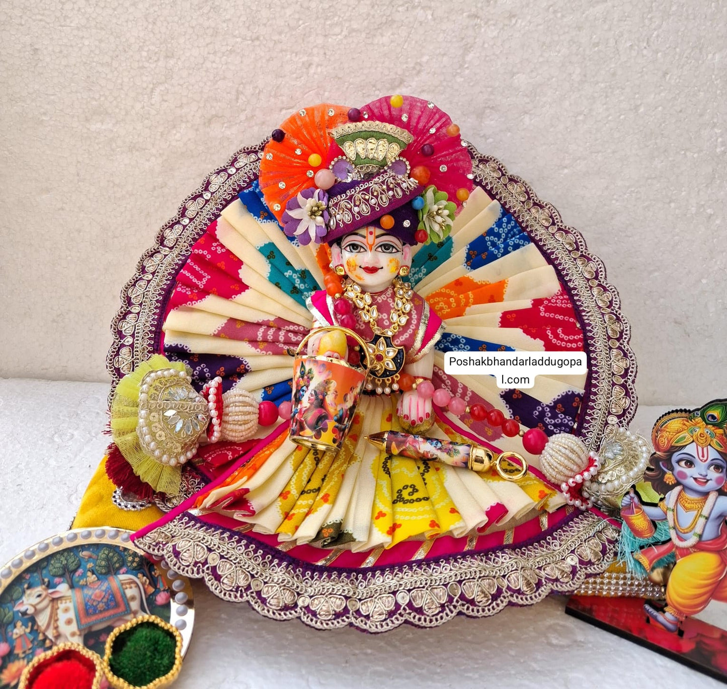 Rang rasiya poshak with pagdi and patka