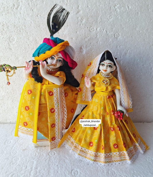 Cotton poshak for radhakrishna