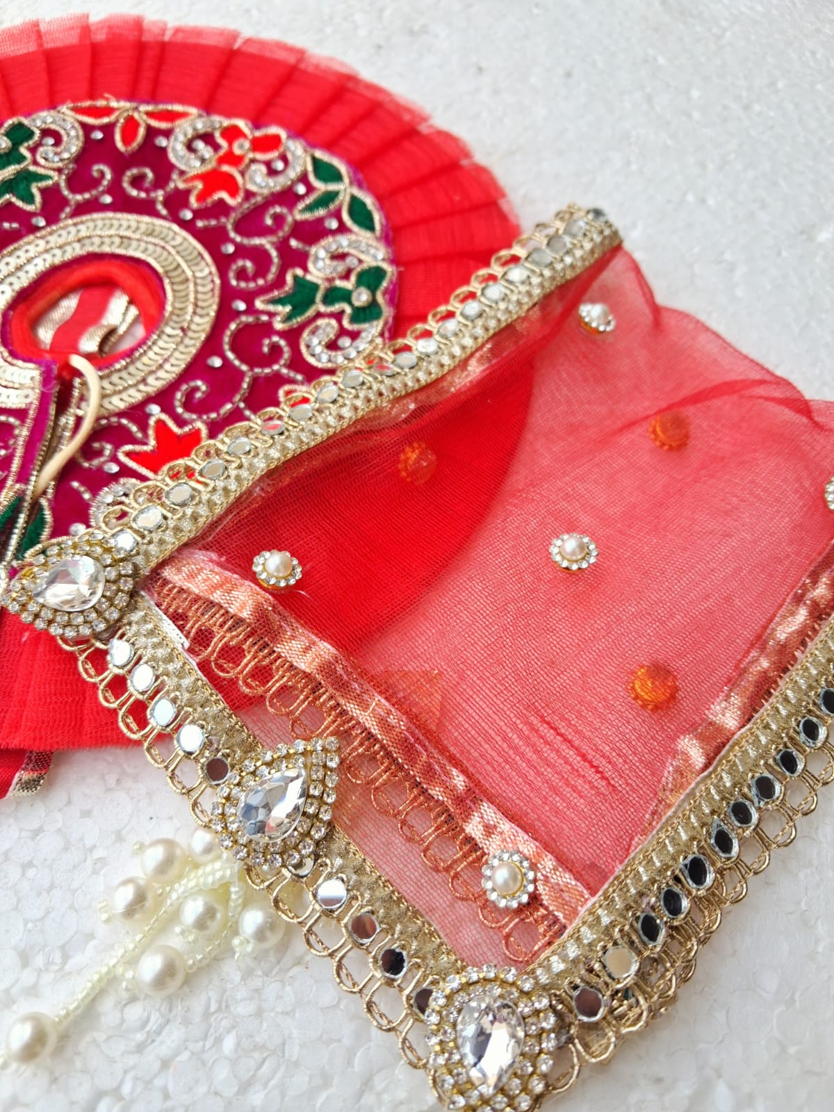 3/4 no. Heavy handwork dress with heavy duppata