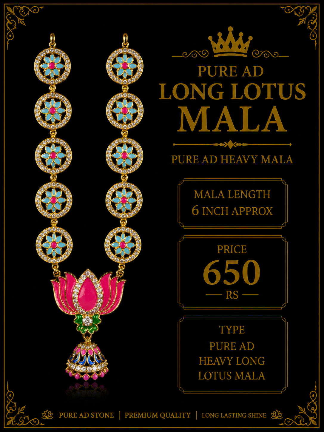 Pure ad heavy lotus Long mala
