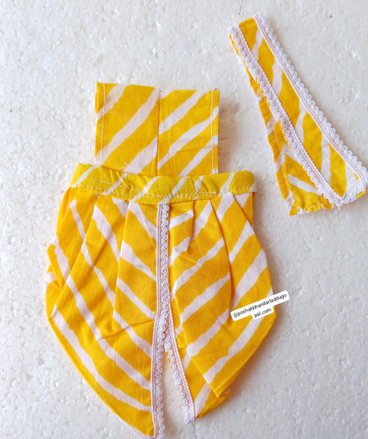 Dhoti + choli + patka for Hanuman ji / ganesh ji / only standing krishna etc