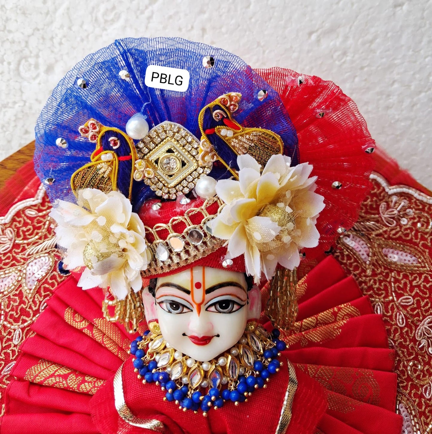 Janmashtami special handwork dress with pagdi and patka