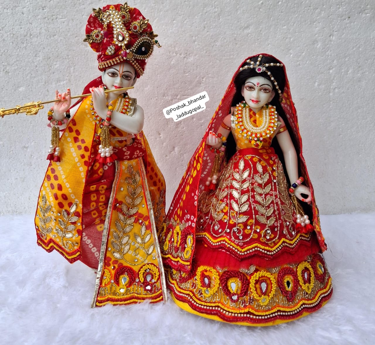 Heavy handwork radhakrishna dress
