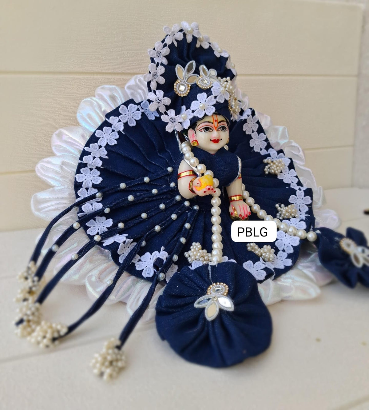 Unique Denim dress with pagdi and patka