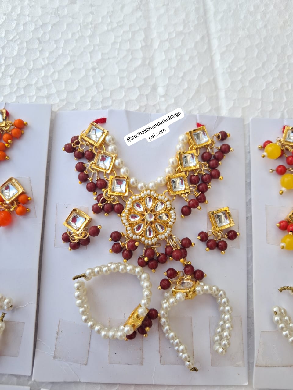 Heavy mala kada and earing set
