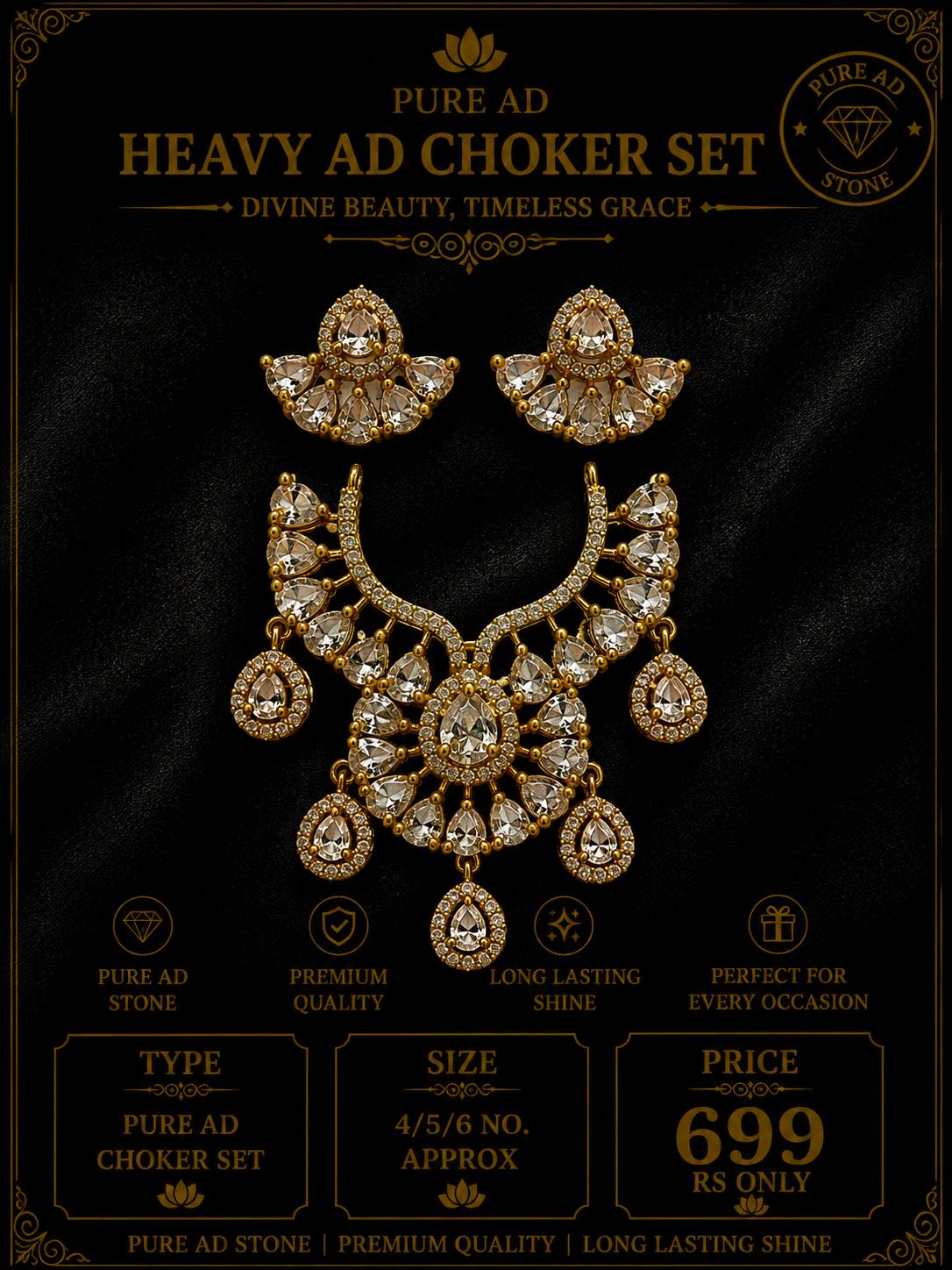 Heavy choker + heavy earing