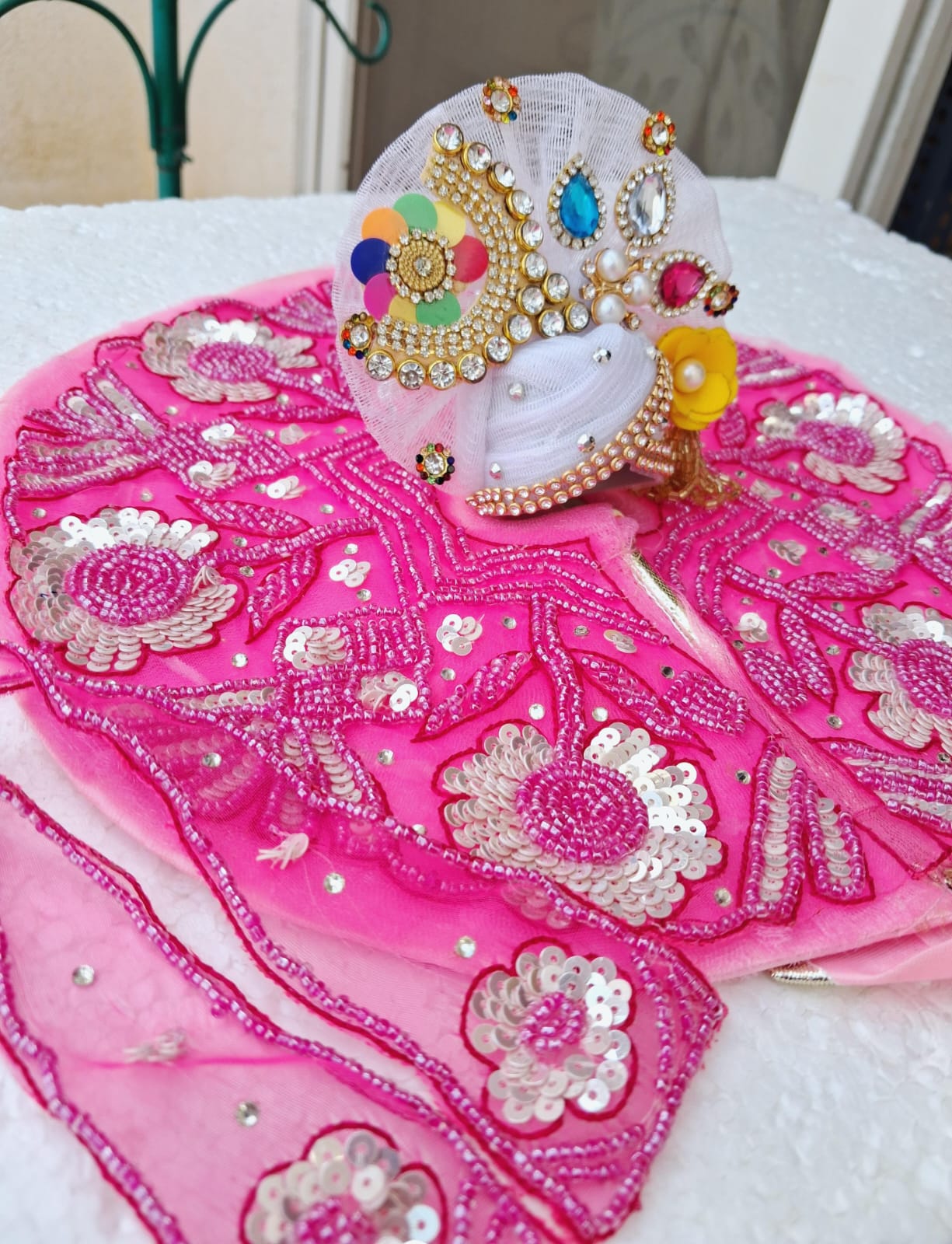 5 no. Heavy handwork dress with pagdi and patka