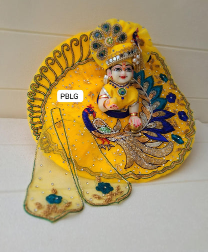 Heavy peacock handwork poshak
