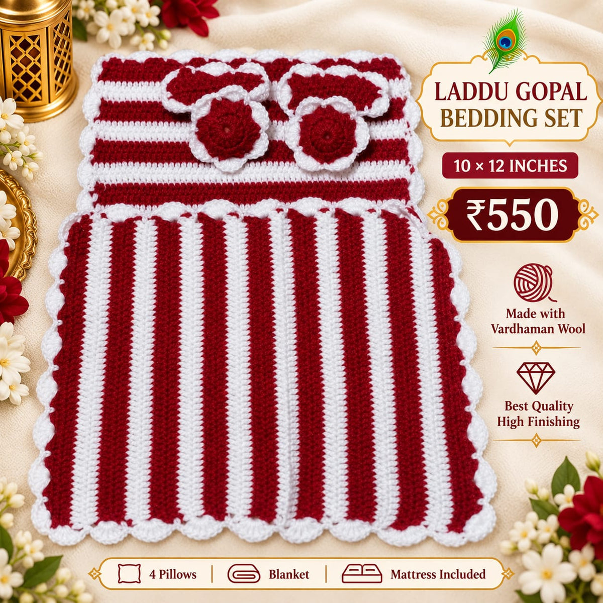 Laddugopal bedding set best quality
