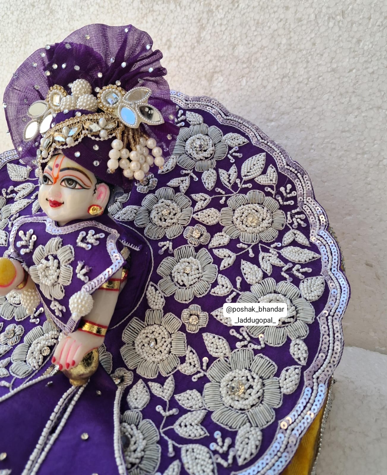 Pure zari handwork dress with pagdi and jacket