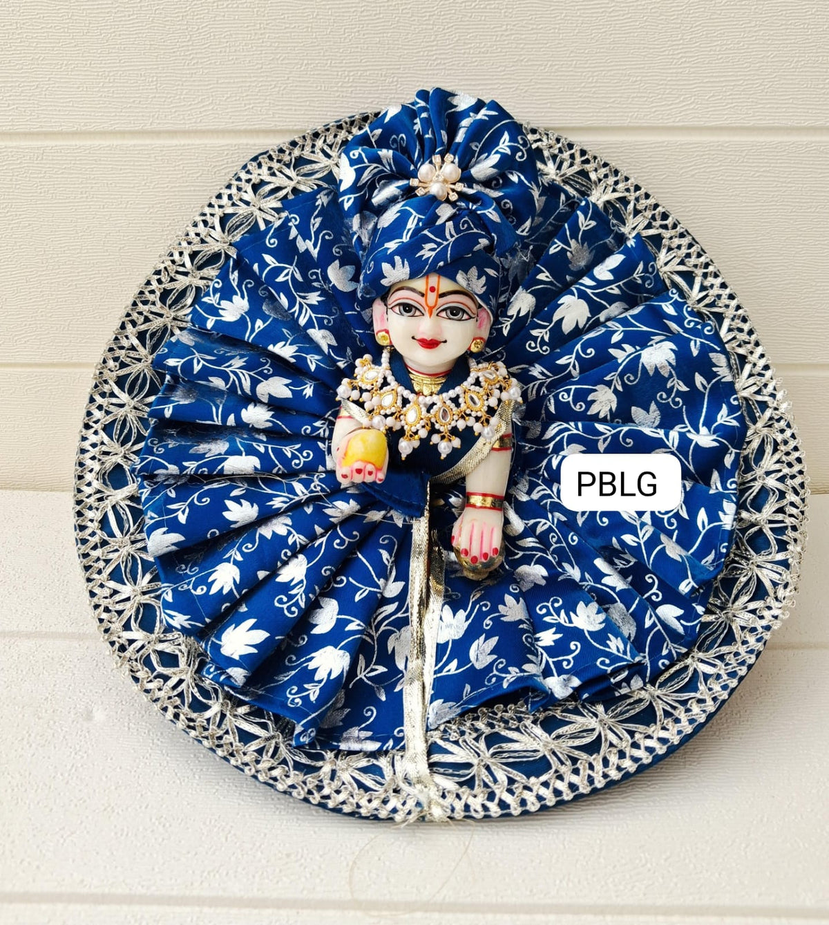 Blue dress with pagdi 0 to 7 size