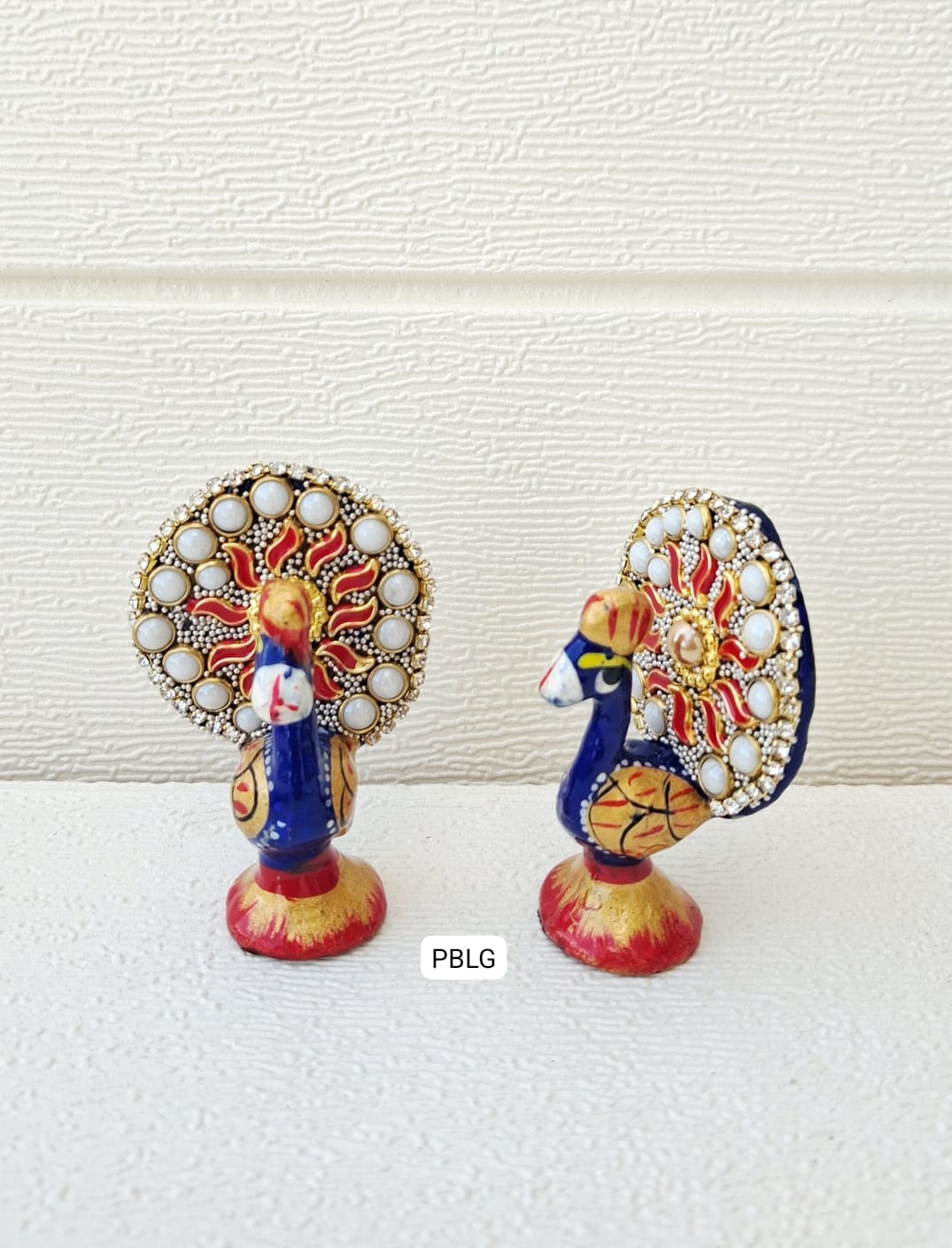 Meenakari metal peacock