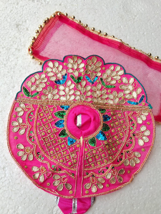 3/4 no. Radharani heavy gota patti dress with duppata