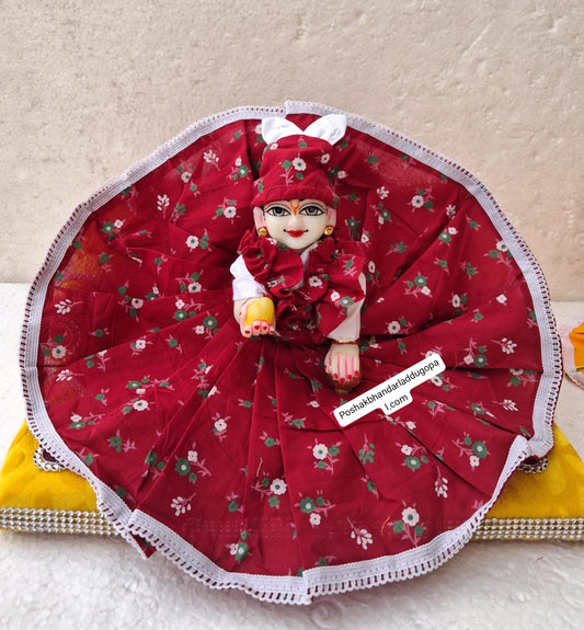 Pure cotton dress with bunny cap fine quality ( best quality)