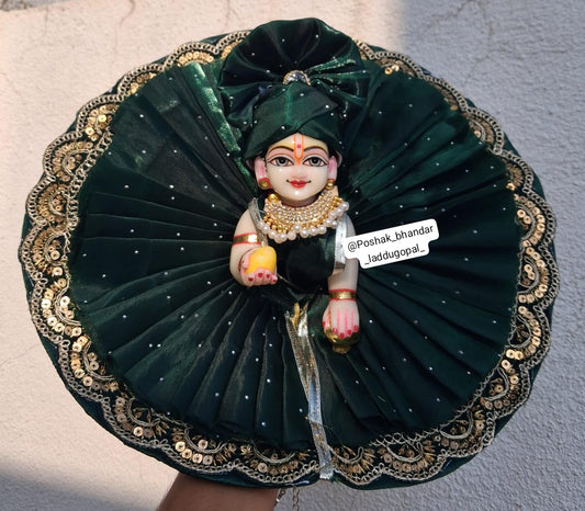 Organza Dress with pagdi