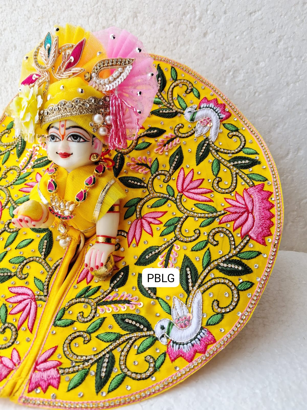 Janmashtami special pure handwork dress with pagdi and patka