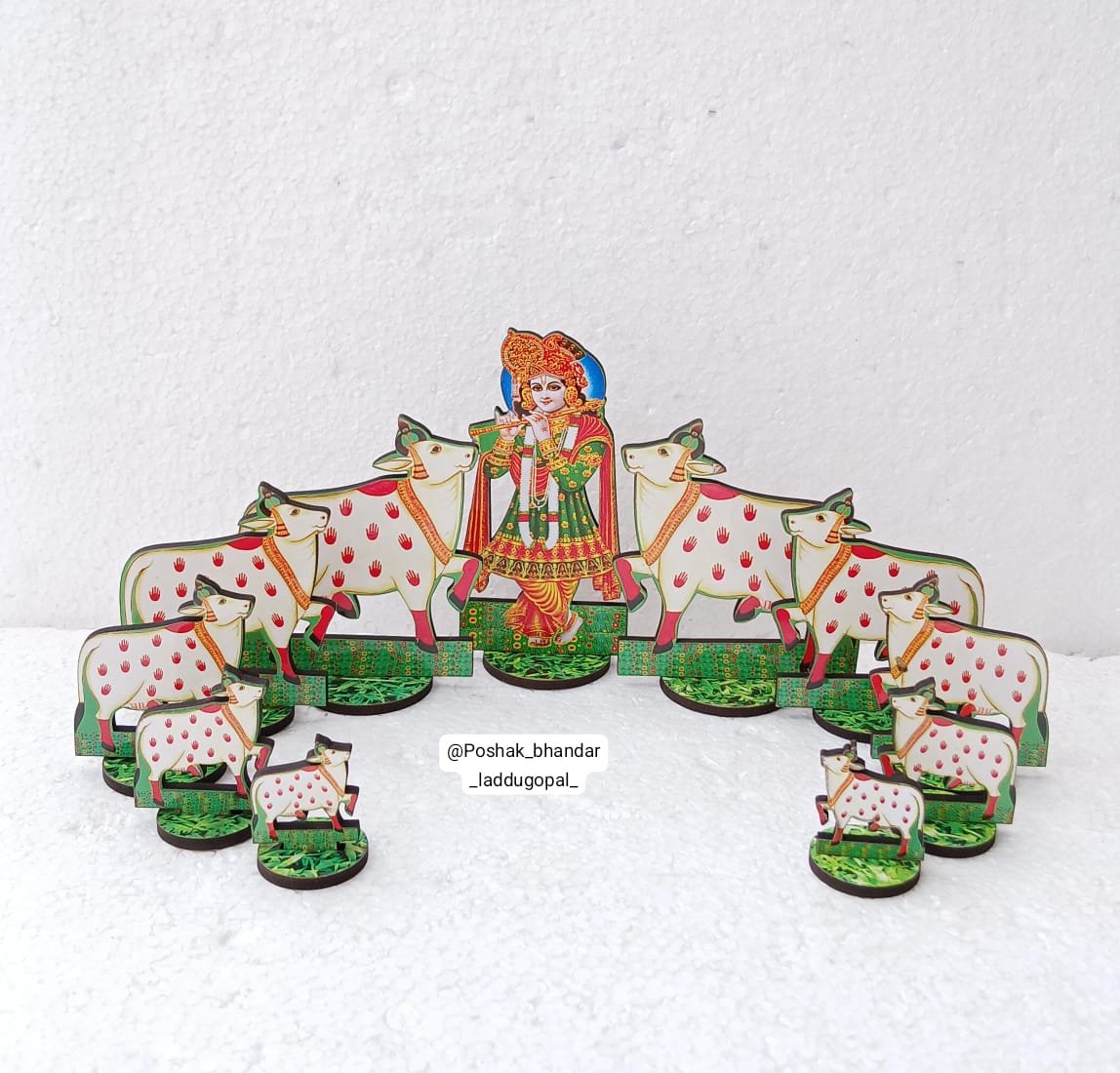 Krishna with cow set