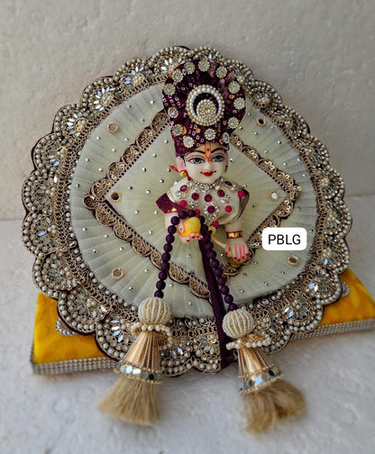 Unique colour heavy dress with pagdi and patka