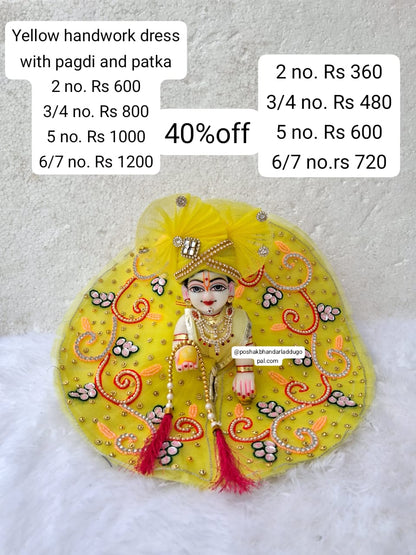 Heavy handwork dress with pagdi and patka