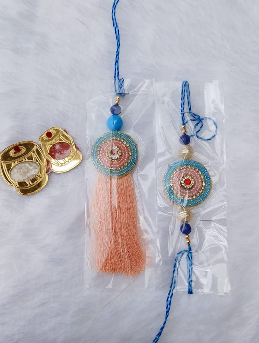 Rakhi and lumba combo with roli chawal