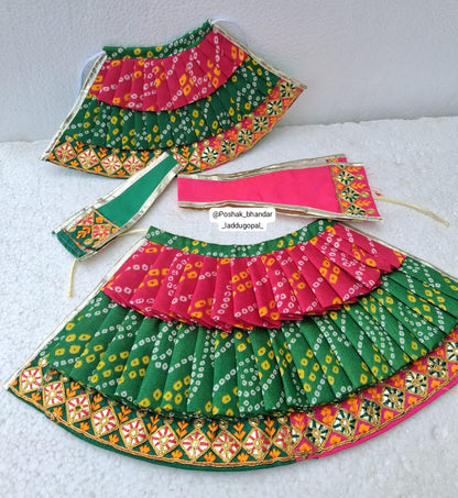 Bandhini lehnga patka