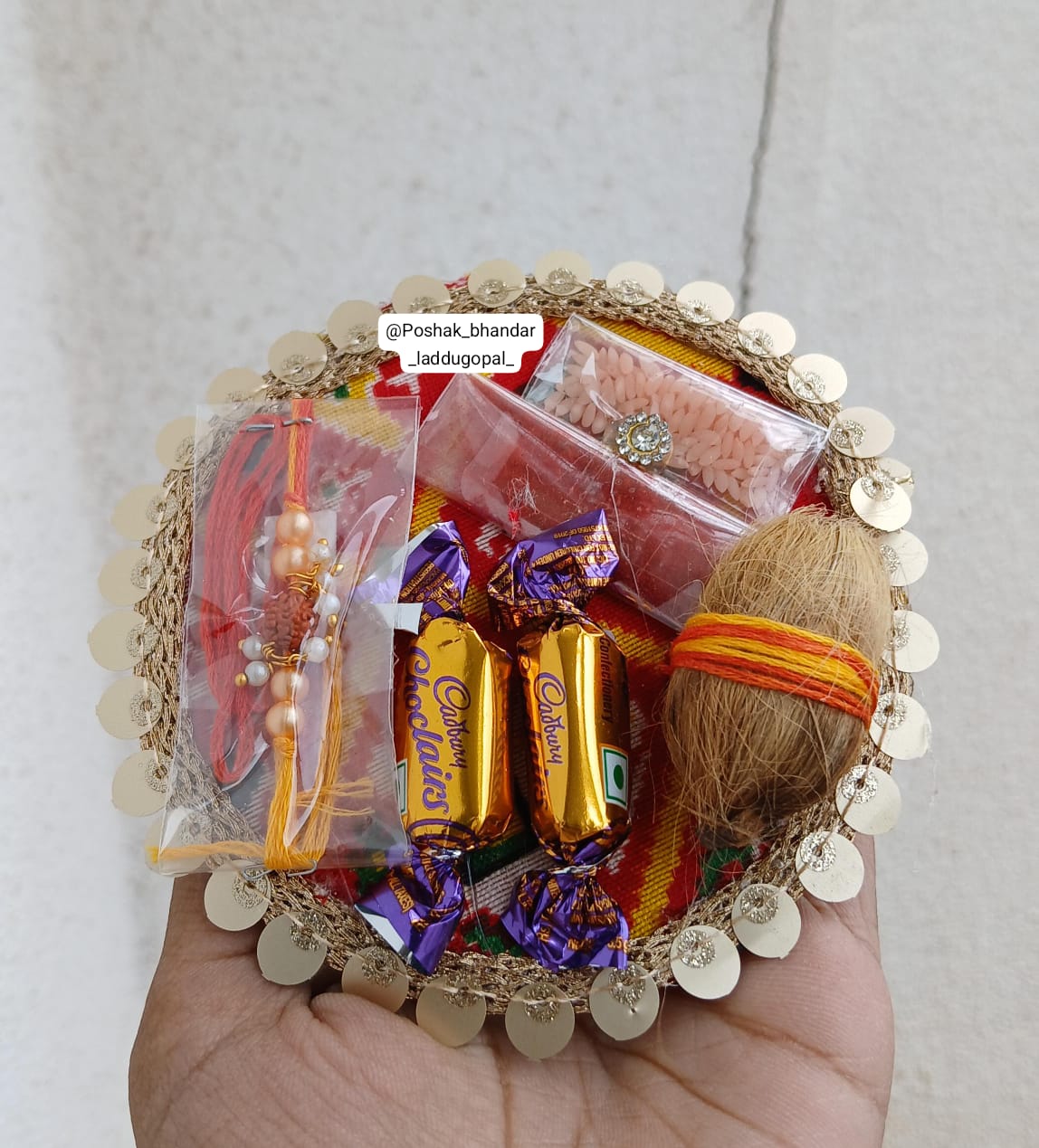 Rakhi platter for kanha ji