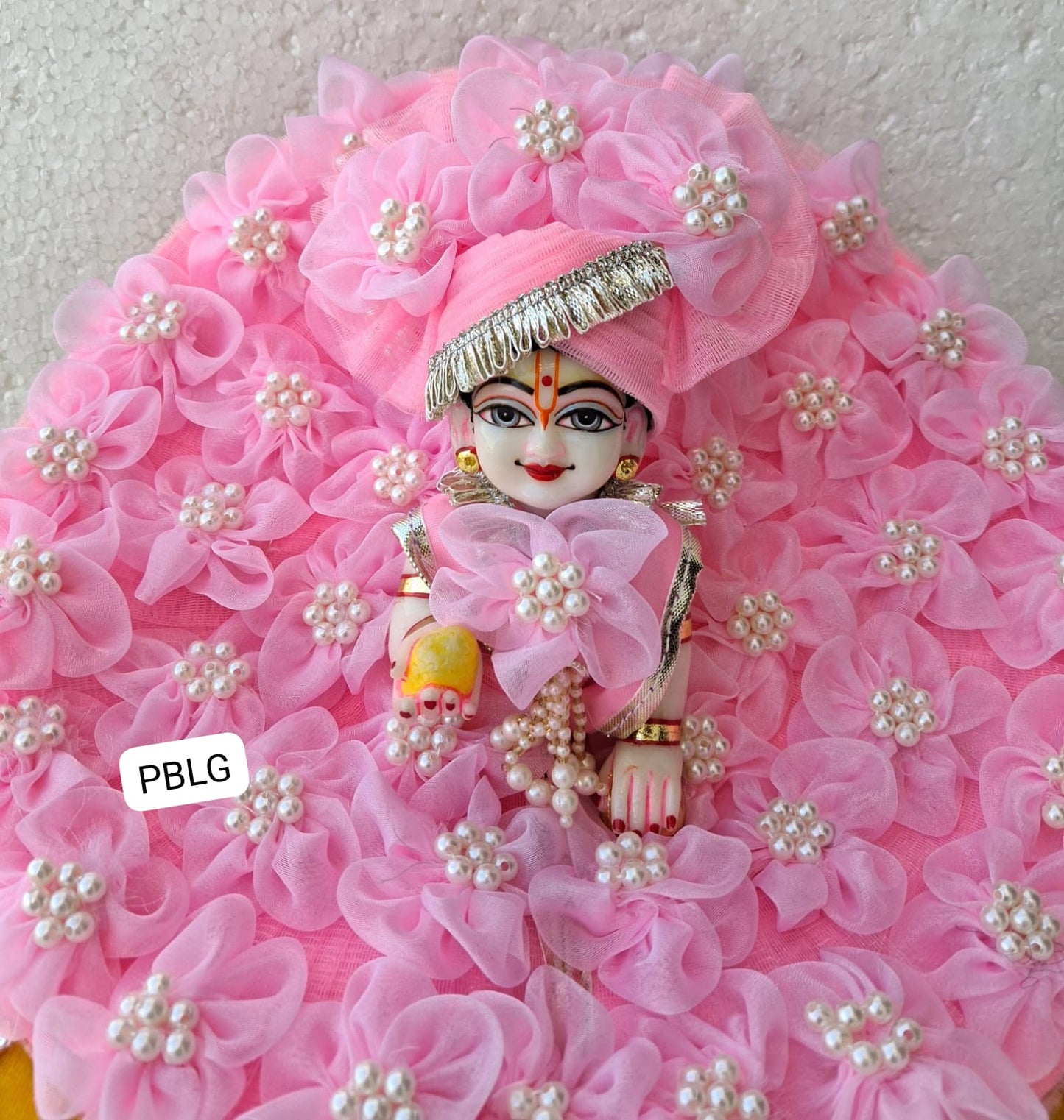 Floral dress with pagdi