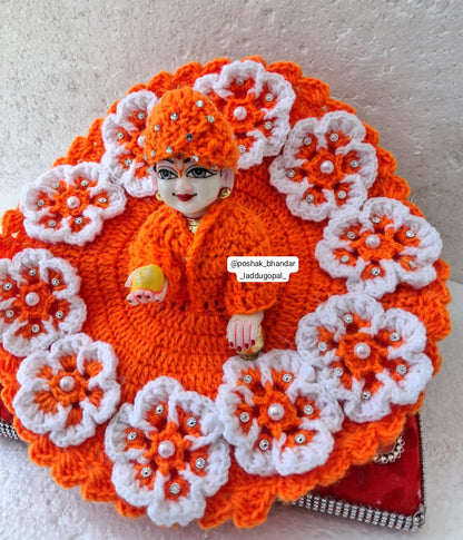 Orange dress with beautiful cap