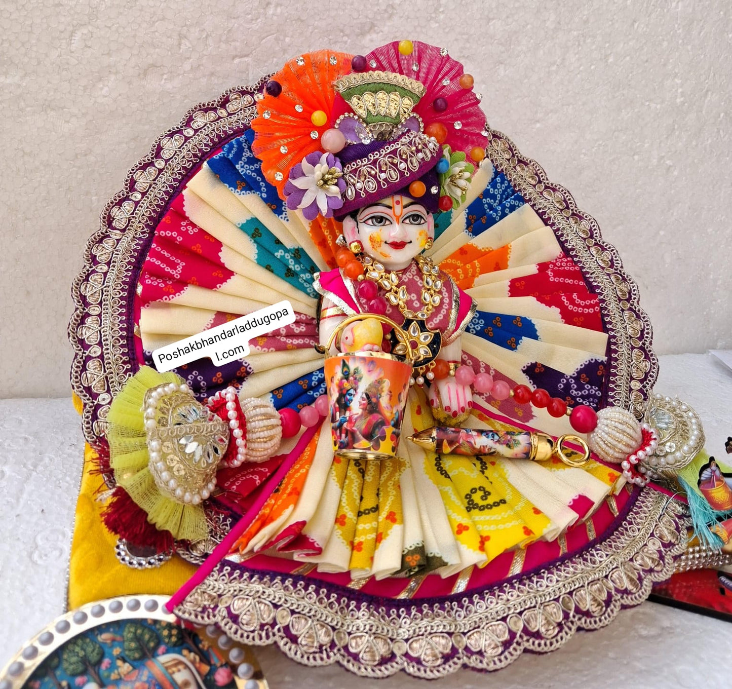 Rang rasiya poshak with pagdi and patka