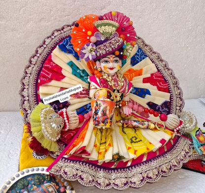 Rang rasiya poshak with pagdi and patka
