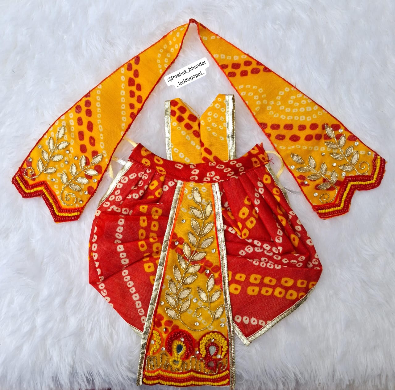 Heavy handwork radhakrishna dress