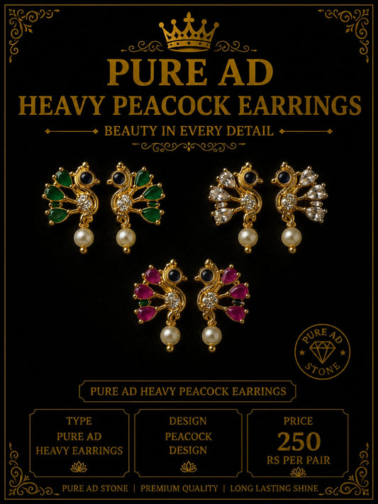 Pure ad peacock earrings